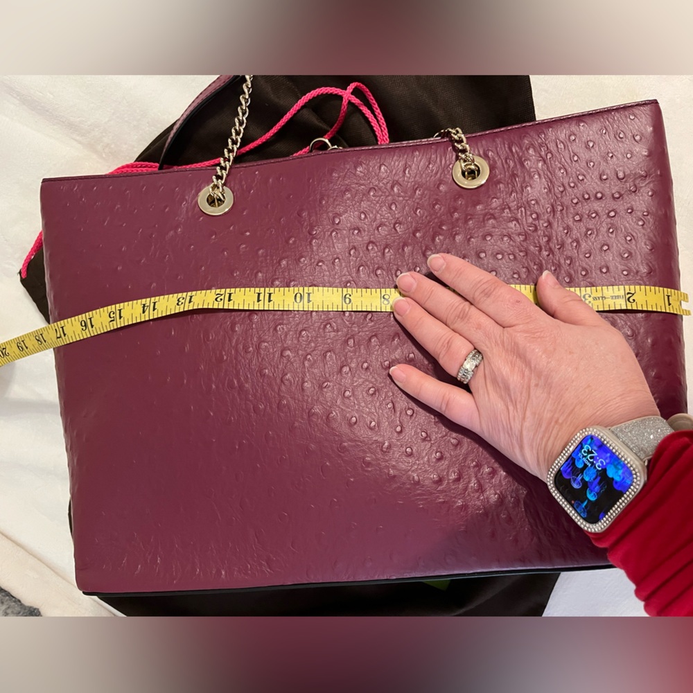 KATE SPADE ♠️ HALSEY A LA VITA OSTRICH IN RIOJA NWOT - Picture 11 of 16